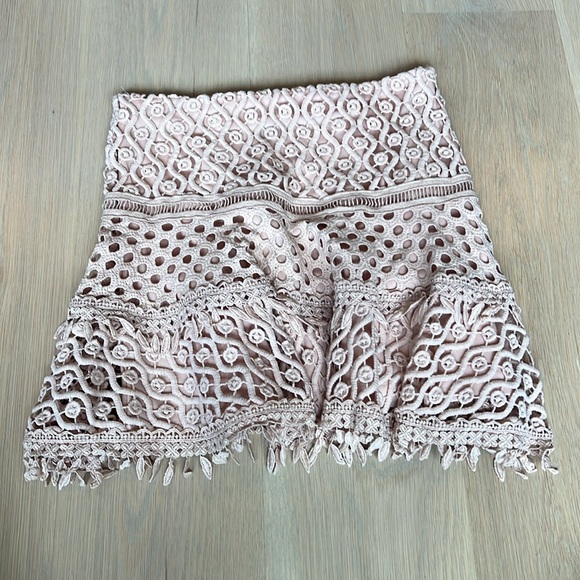 Aqua size small casual skirt in pale pink color - Picture 3 of 6